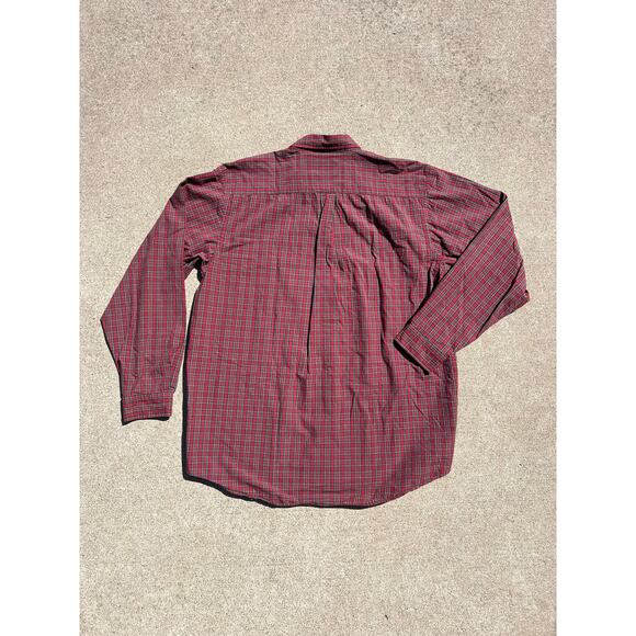 Vtg Arrow Plaid Top Men Sz XLT Plaid Cotton Collar Long Sleeve Button Down Shirt - Picture 4 of 4